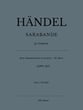 Sarabande HWV 437 Orchestra sheet music cover